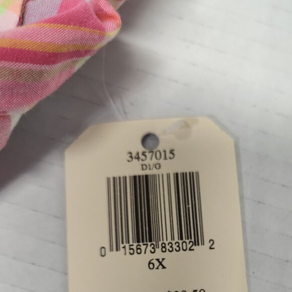 Oshkosh Y2K Girl's Plaid Pastel Shorts with String 100% Cotton Size 6 NWT - Picture 8 of 8